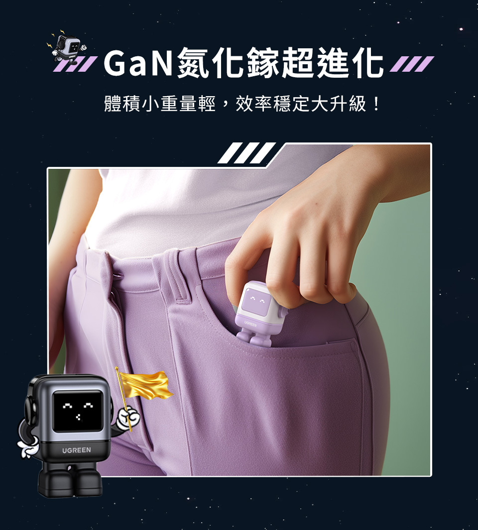 GaN氮化鎵超進化體積小重量輕,效率穩定大升級!UGREEN