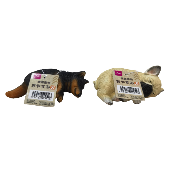 園藝裝飾品/睡覺中的狗狗