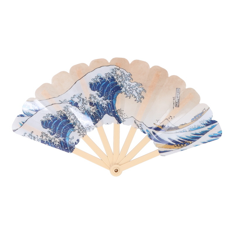 折扇/浮世繪 浪 18.8cm