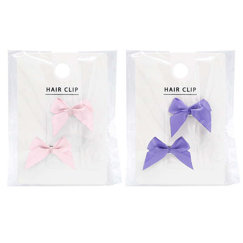 髮夾/迷你蝴蝶結 粉色 2入
