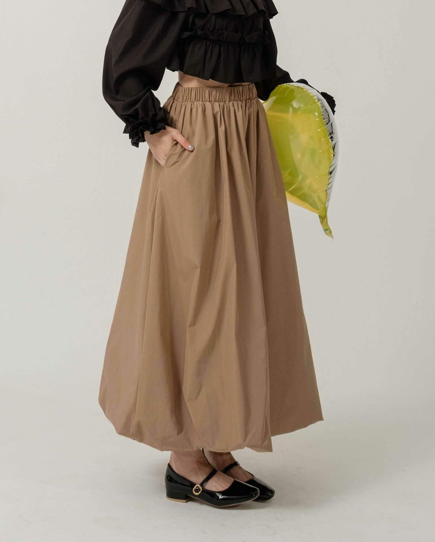 Kimmame - Balloon Nylon 尼龍半截長裙