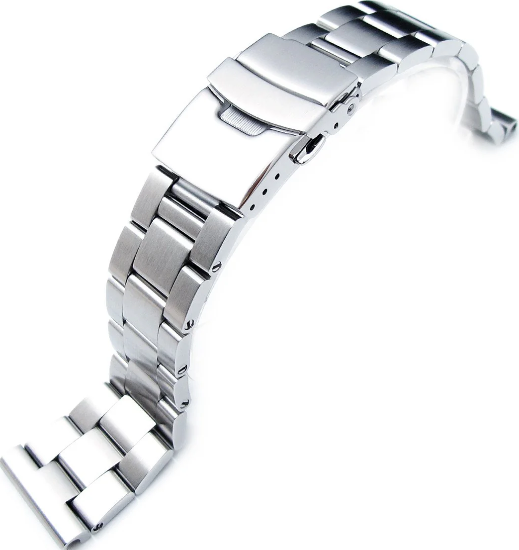 萬年鐘錶 - 太空人錶帶    20mm 各大品牌皆可使用 全實心三板式不鏽鋼錶帶  潛水錶可使用