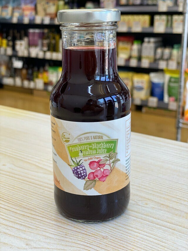 Pure & Natural cranberry & blackberry juice 250ml (best before 24 April 2026)