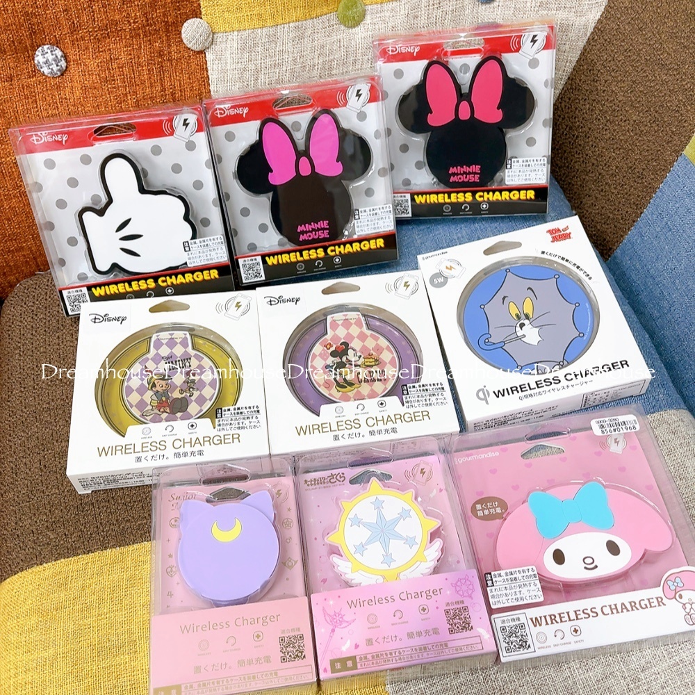 特價出清 湯姆貓與傑利鼠 庫洛魔法使 美少女戰士 米奇米妮 米奇手套 美樂蒂 無線充電盤 無線充電 充電盤