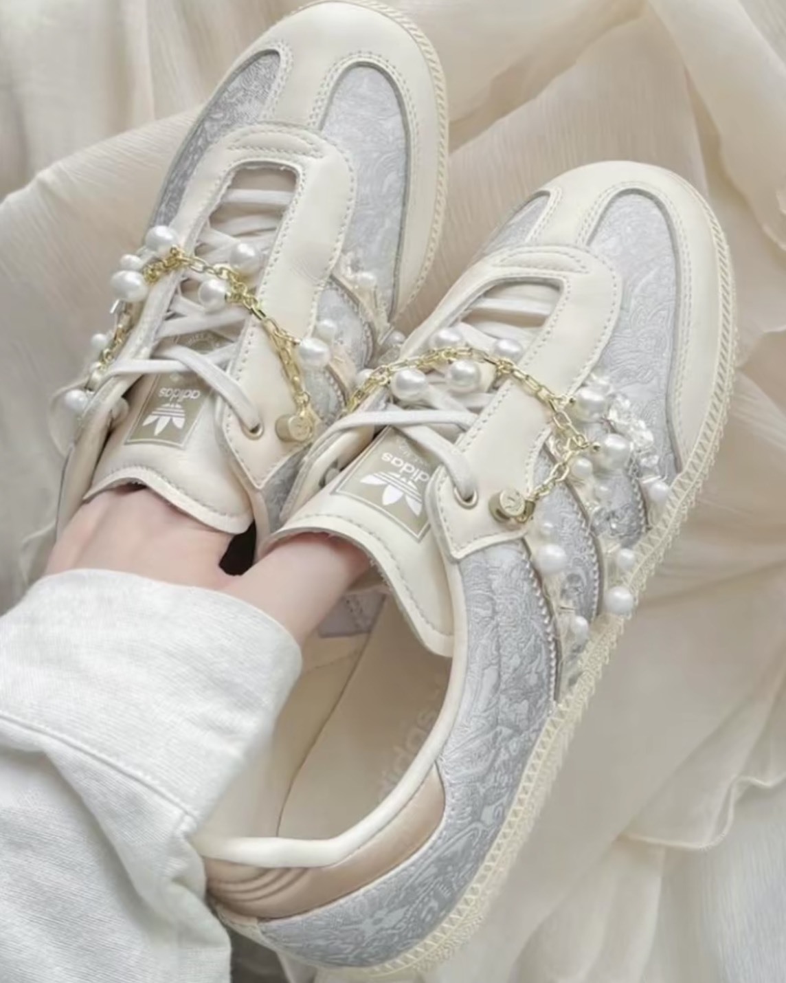 【預購】ADIDAS W SAMBA OG 珍珠蕾絲 JQ2616