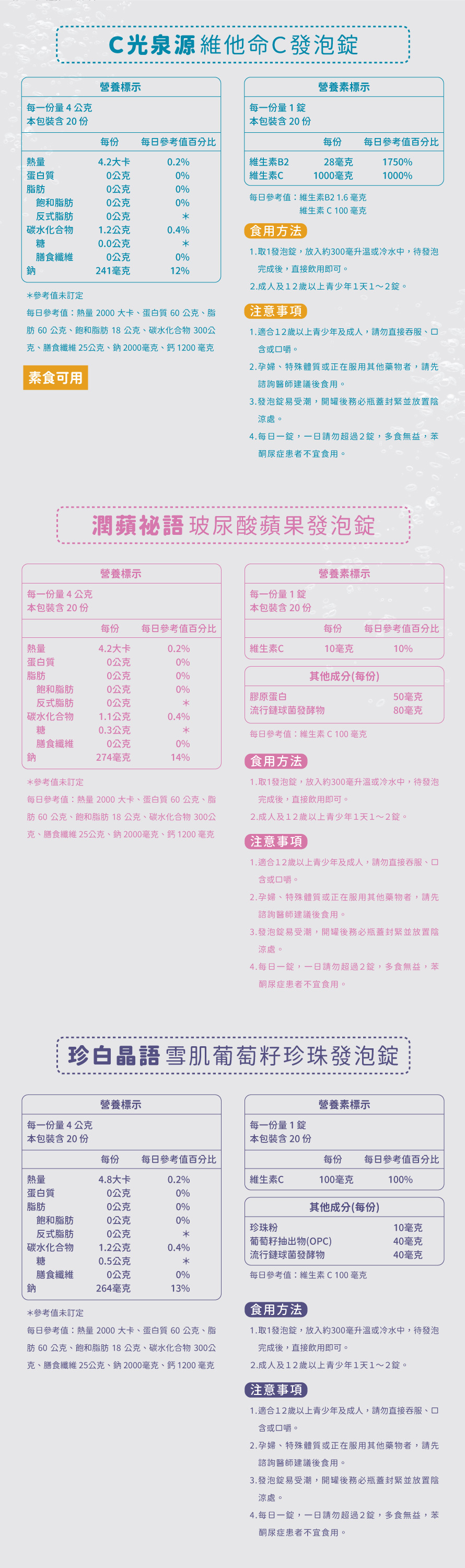 CREEKHEAL珂芮爾美人飲發泡錠(3入)