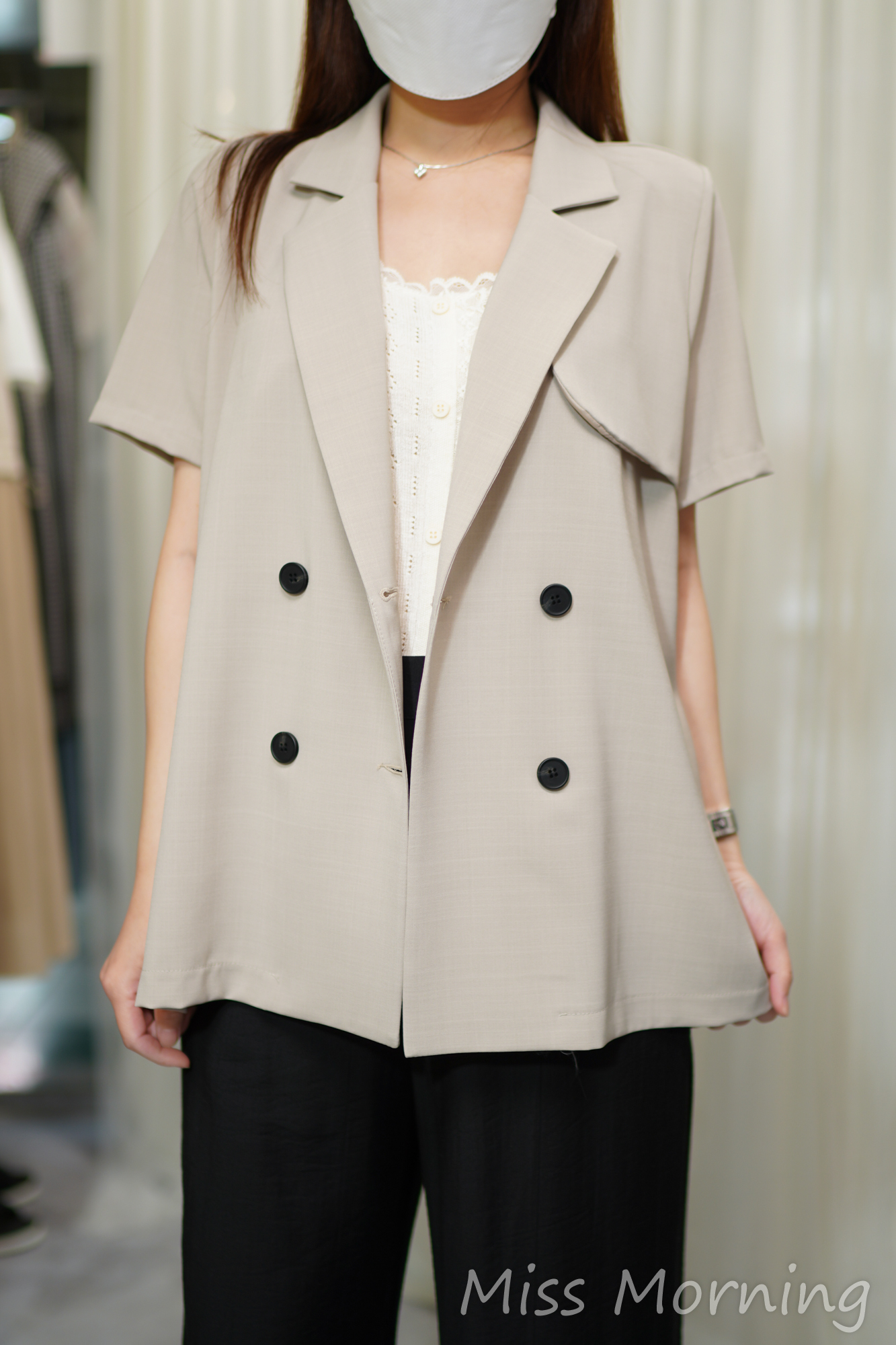 短袖款修身外套(14564)