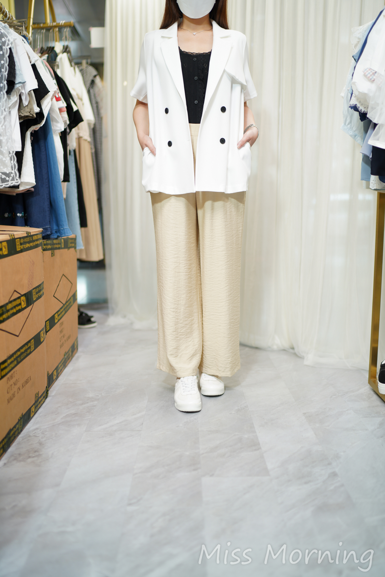 短袖款修身外套(14564)