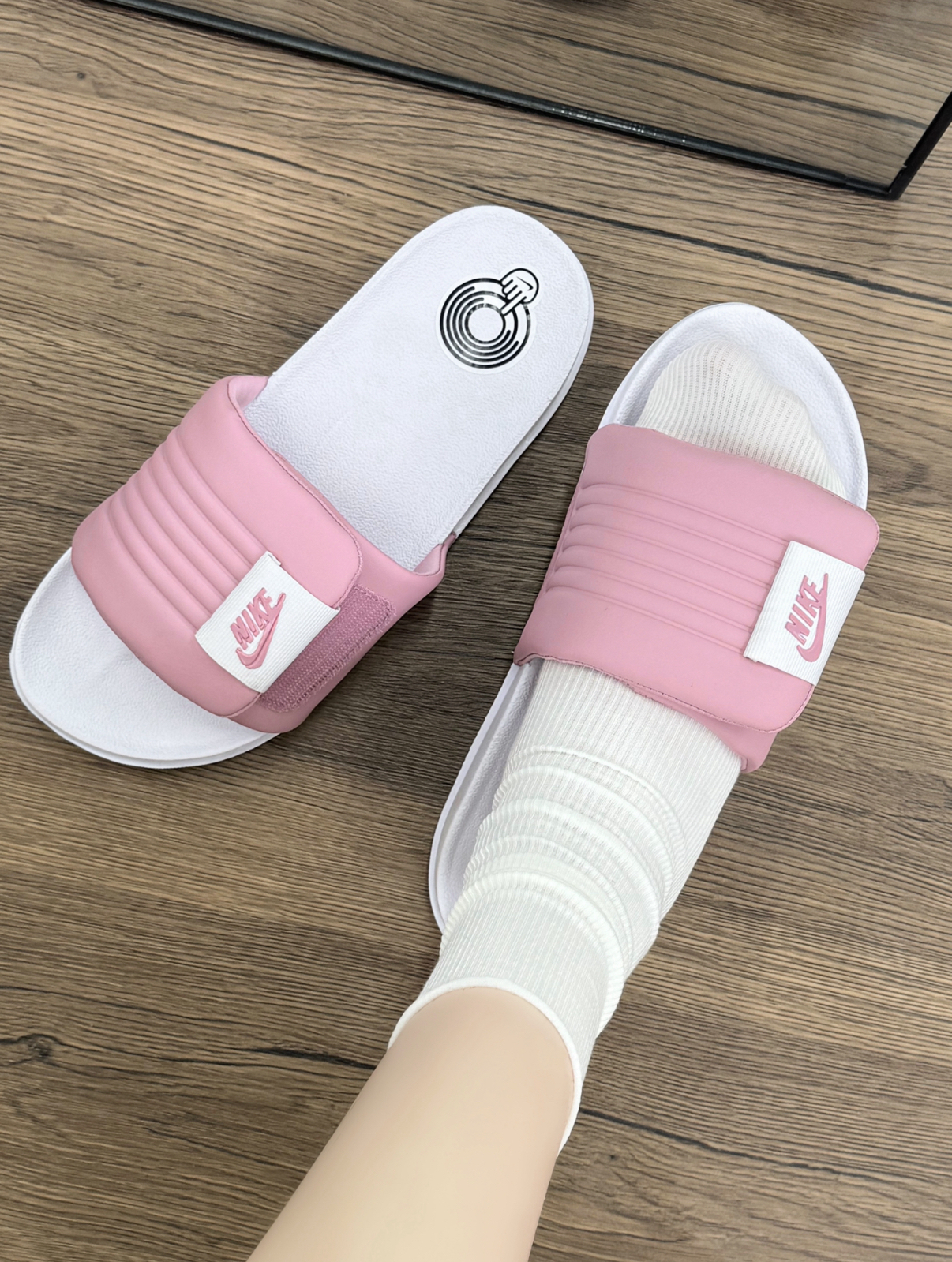 Nike Offcourt Adjust slide 粉紅泡泡 粉白 粉紅 拖鞋 魔鬼氈 休閒 DV1033-103/預購