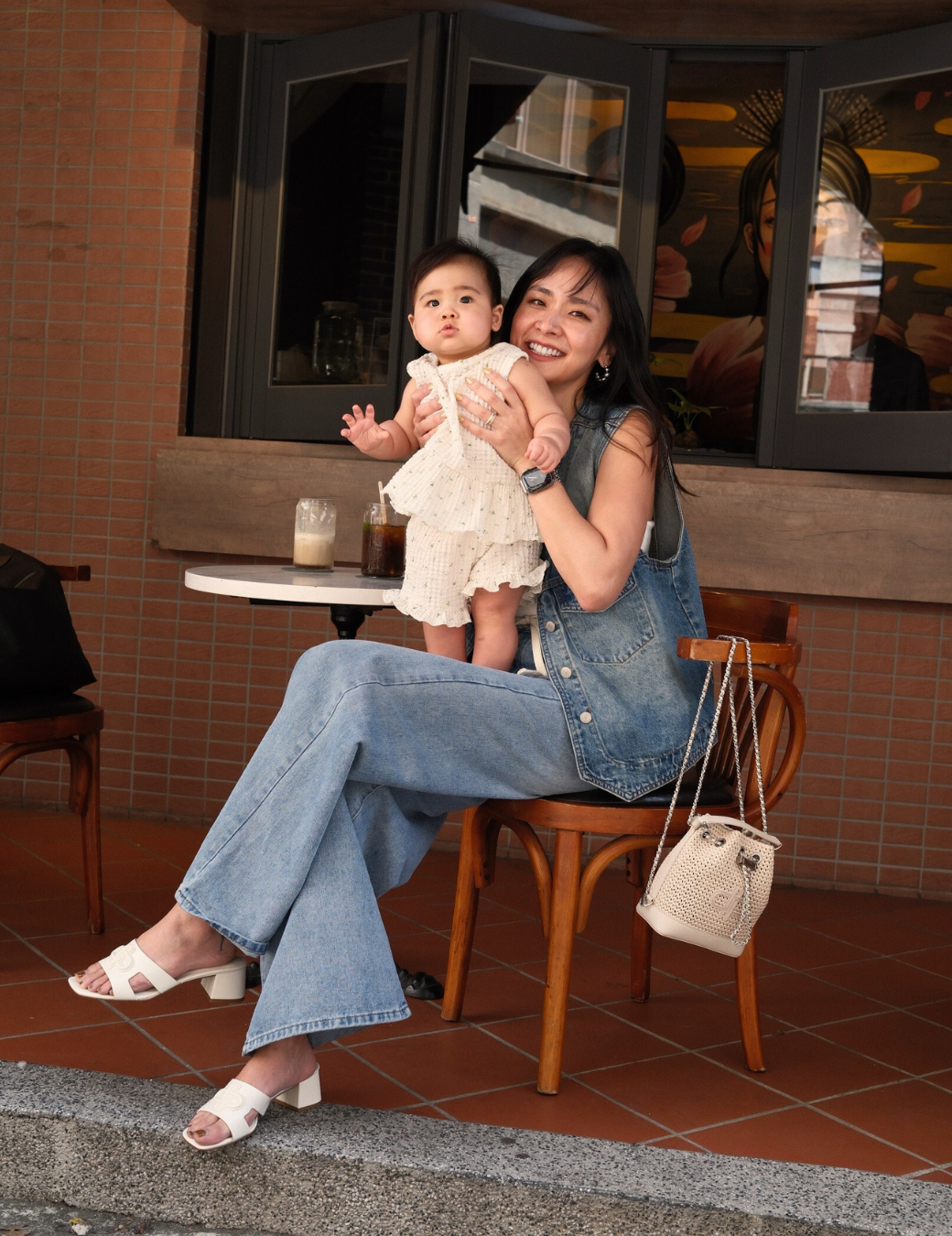 皺皺小花摺邊套裝