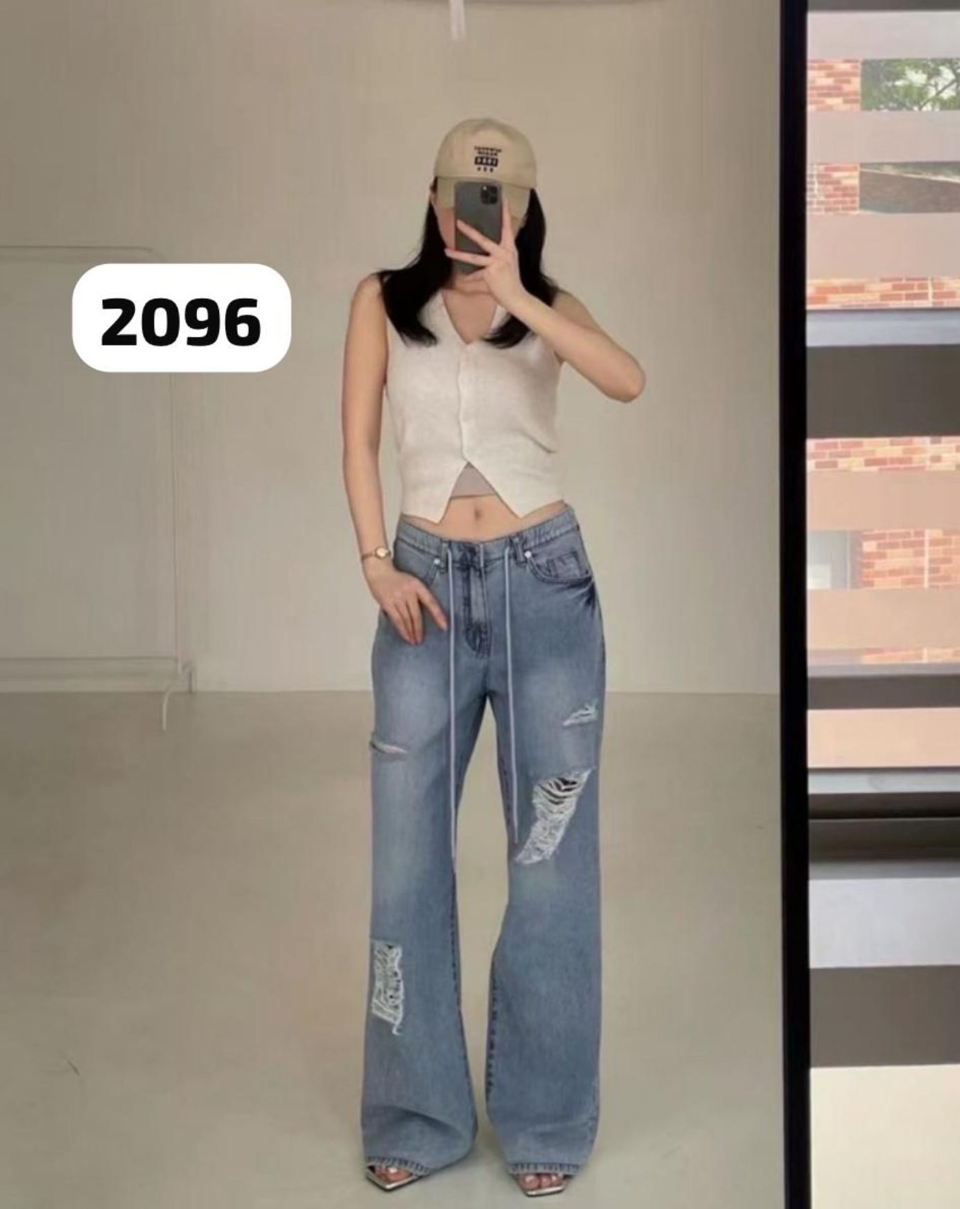 KE810  (#2096)  How luk 牛仔褲  S-xL