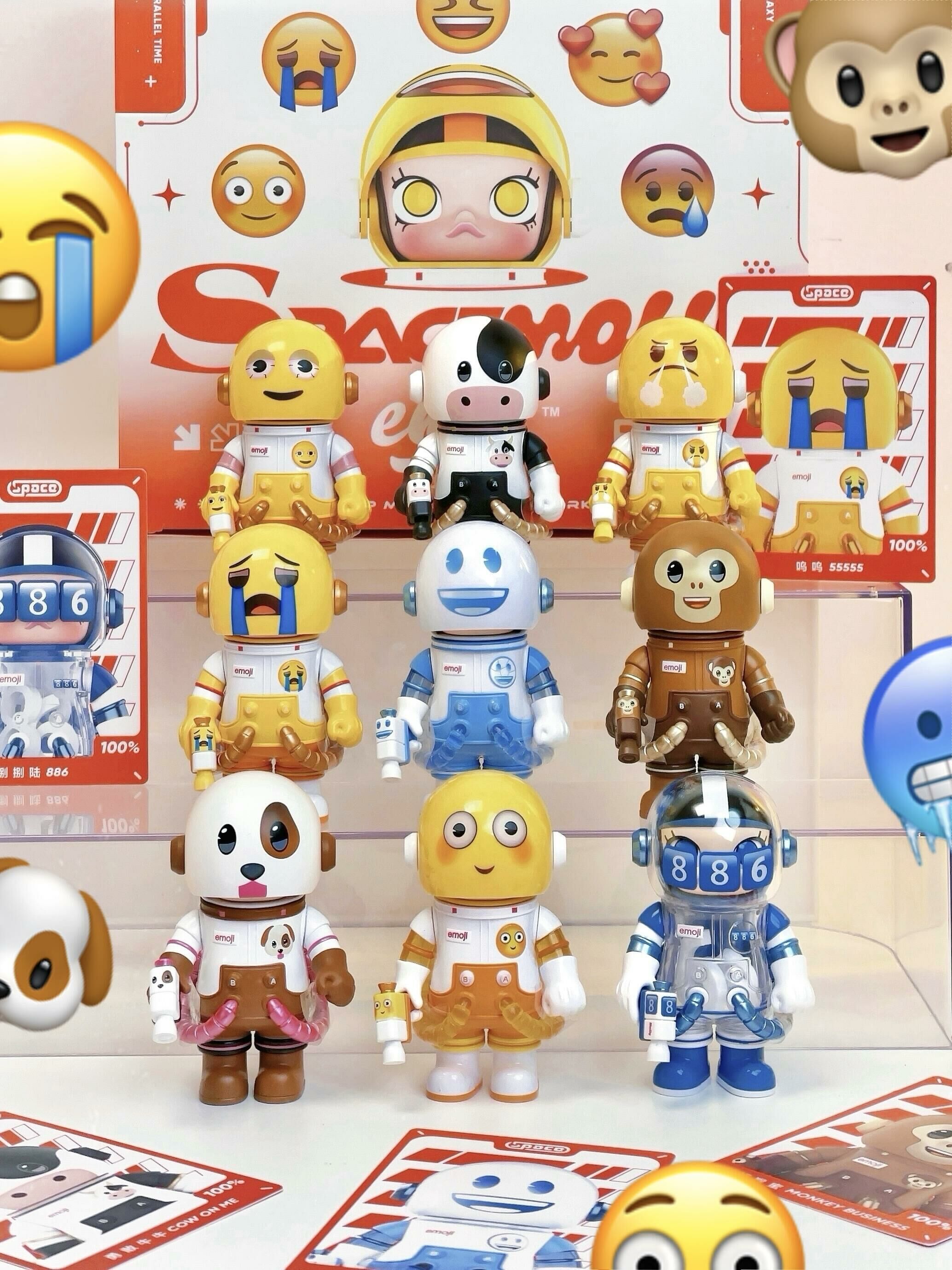 泡泡瑪特 官方正版 MOLLY MEGA SPACE 100%週年 emoji 表情 4代 盲盒18+3款(任買兩件711免運)/預購
