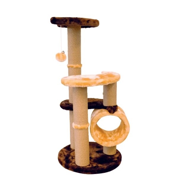 M-Pets Ventoux Cat Tree Brown Jute Brown & Orange