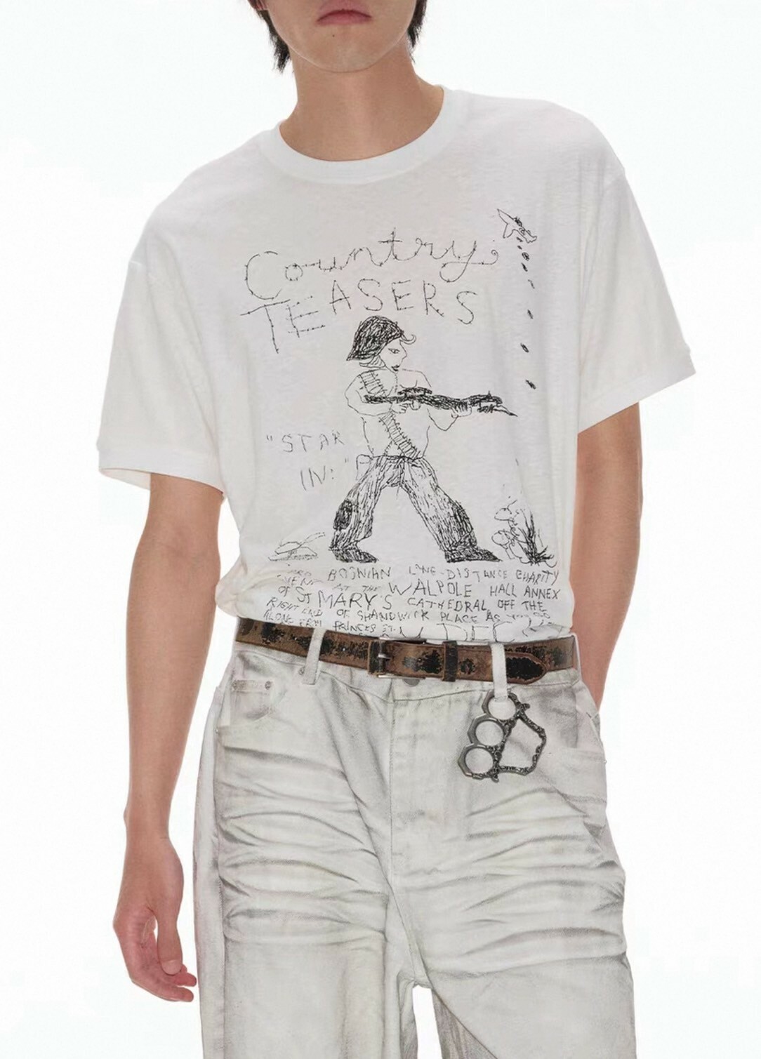 JCA 戰爭 螺紋袖口 印花 合身版型 上衣 #短袖