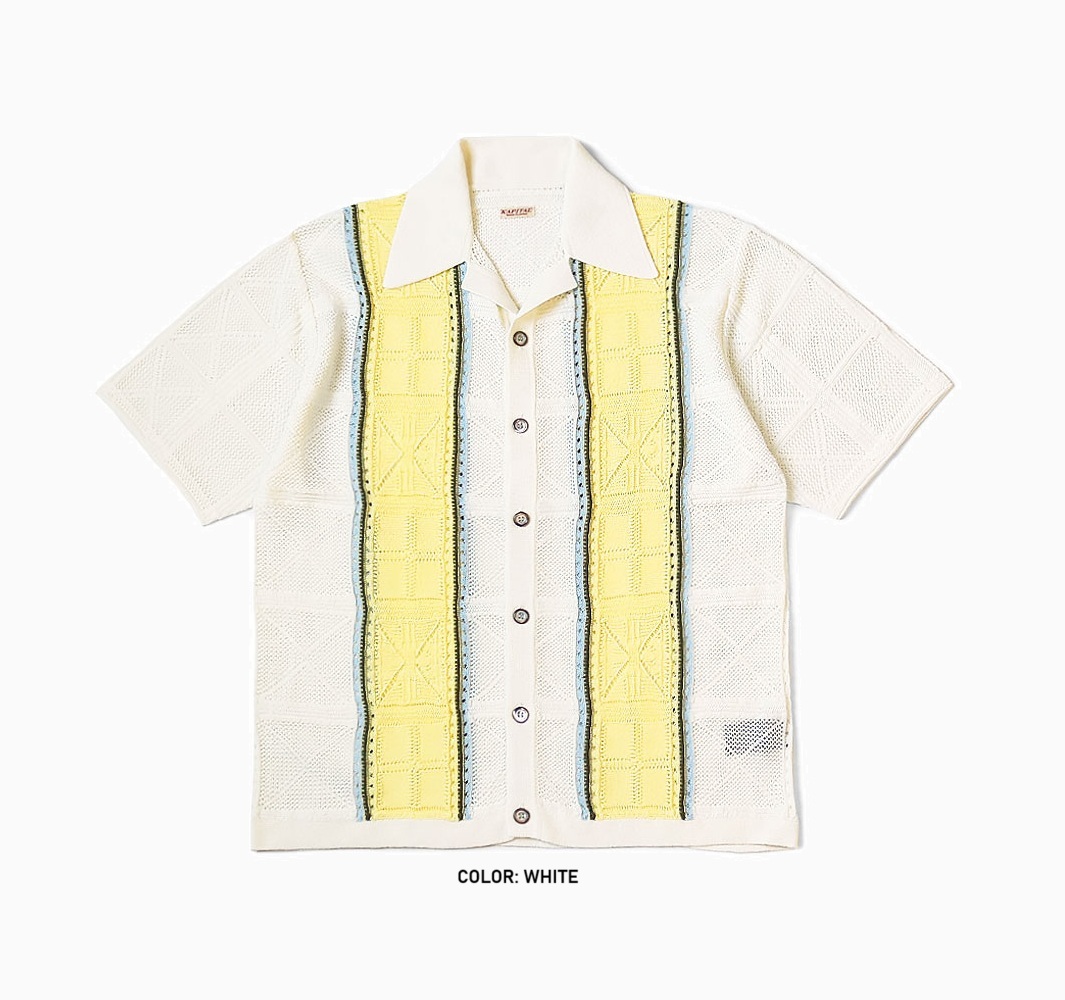 KAPITAL 2025 12G CROCHET KNIT TENNESSEE ALOHA POLO - PRE ORDER ITEM (預訂中)