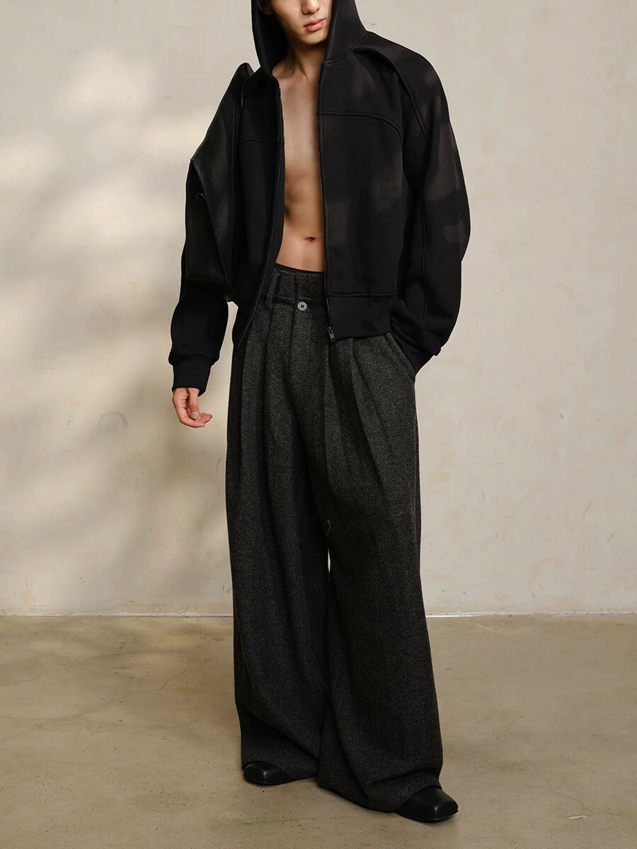 JCA 線條 結構 短寬 連帽外套 #外套