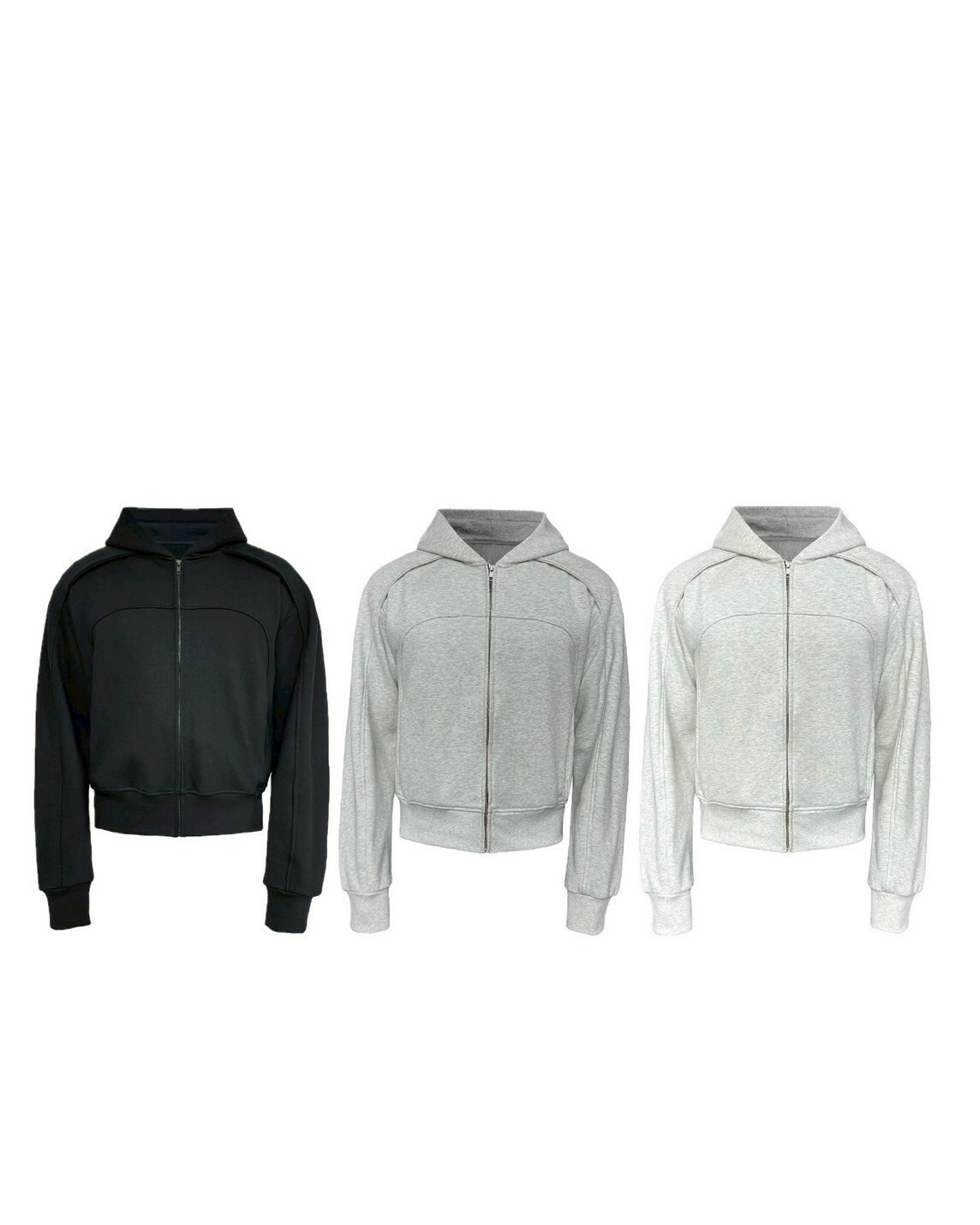 JCA 線條 結構 短寬 連帽外套 #外套