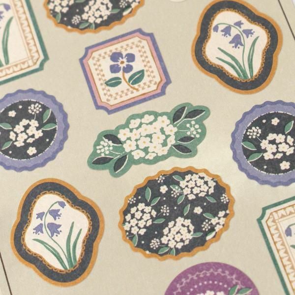 日本 NB社 WANOWA 日式和風 手帳 貼紙 (花圈)