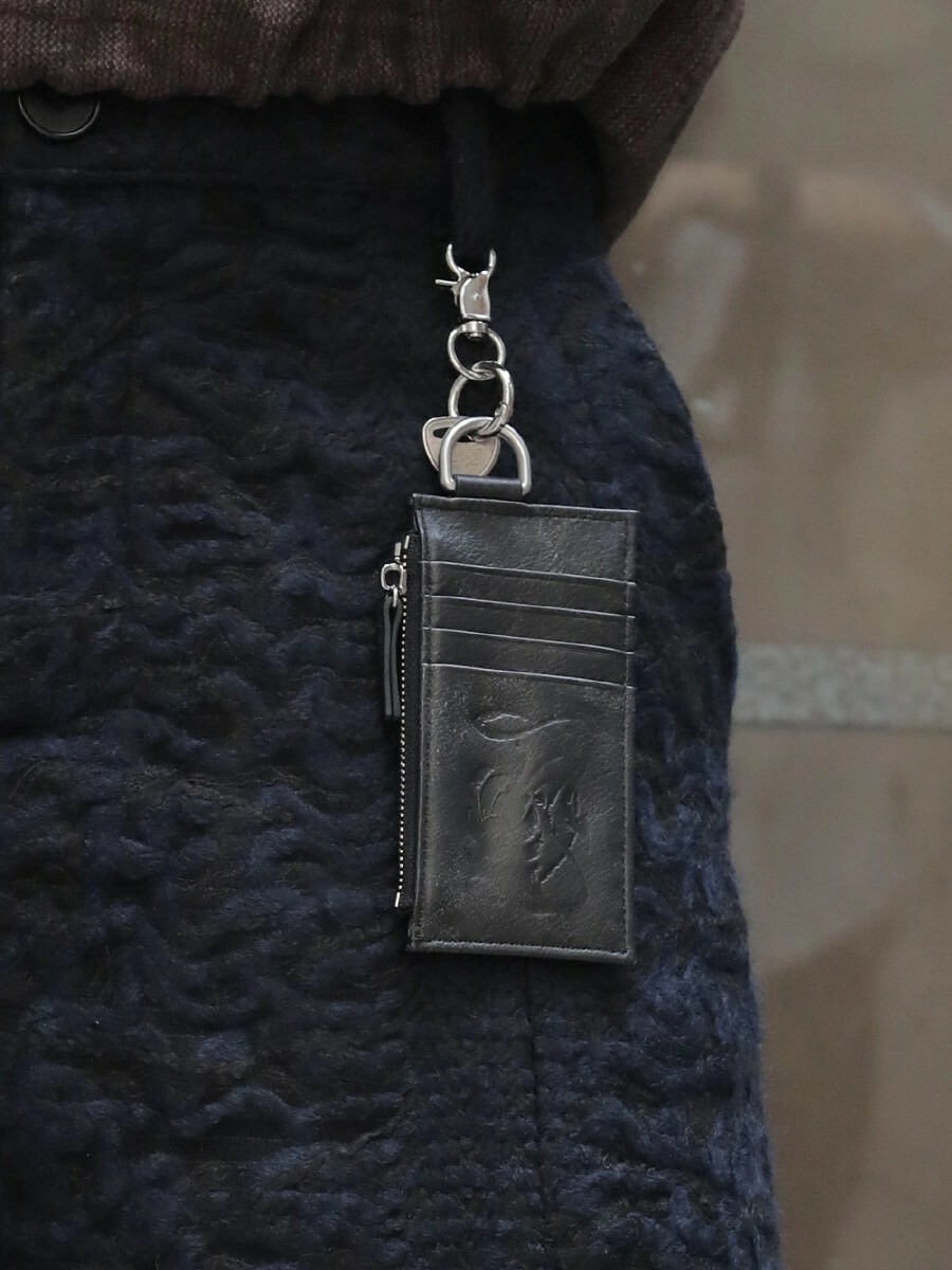 JCA 鳶尾花 做舊 雙層牛皮 擦皮刷色 壓花 #卡夾包