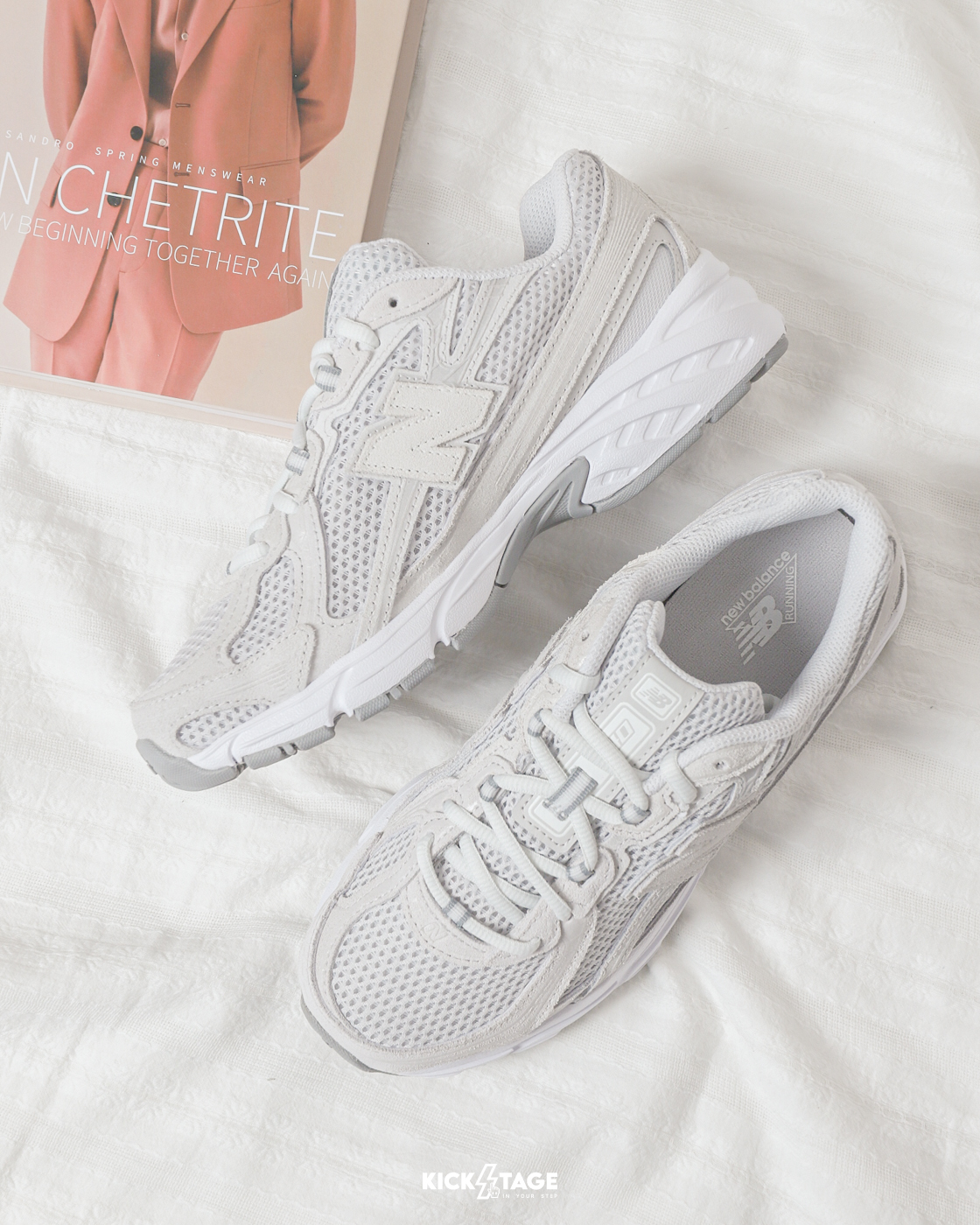 男女鞋 NEW BALANCE 740 淺灰 網布 透氣 復古 老爹鞋 休閒鞋【U740GS2】NB740