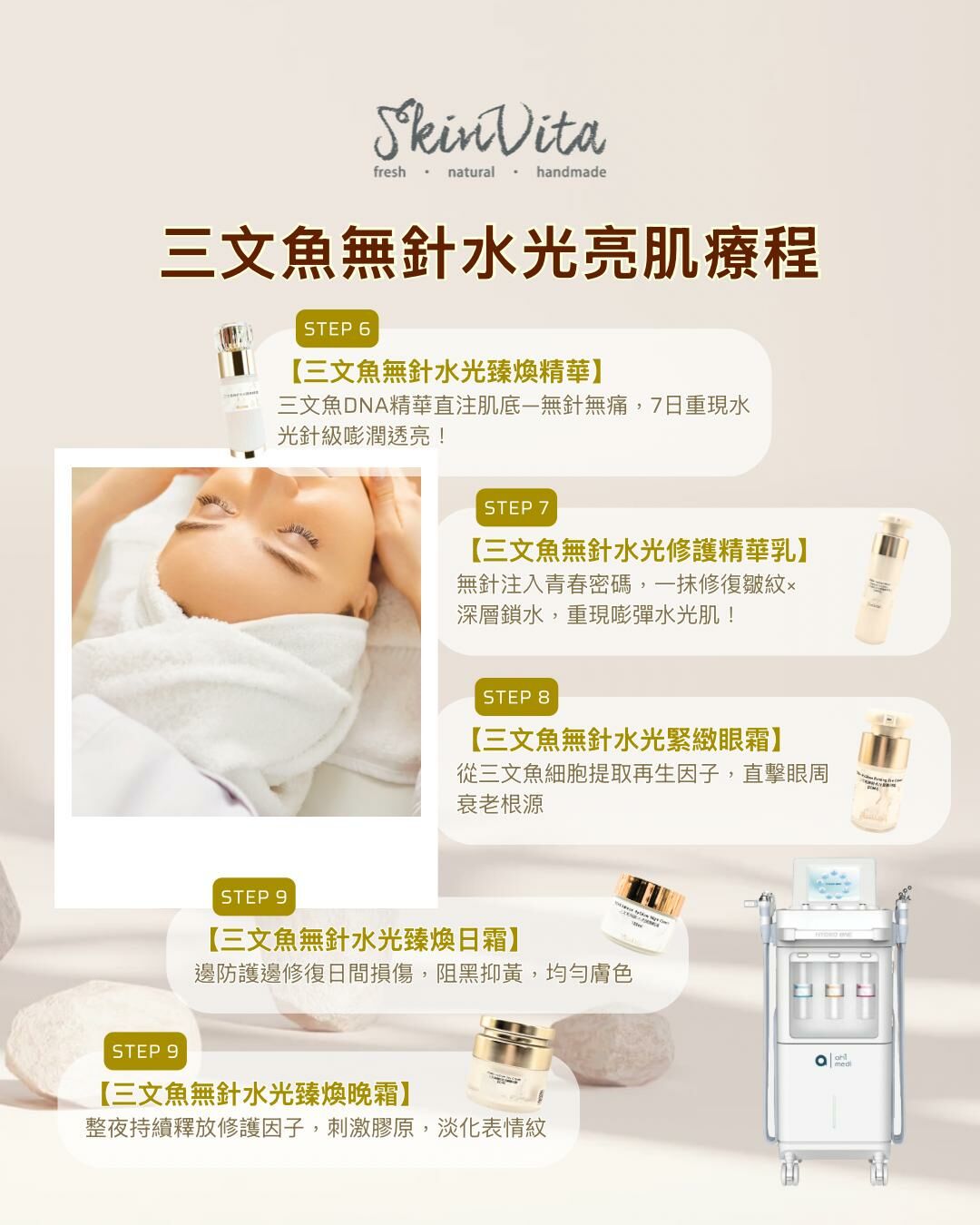 三文魚無針水光亮肌療程