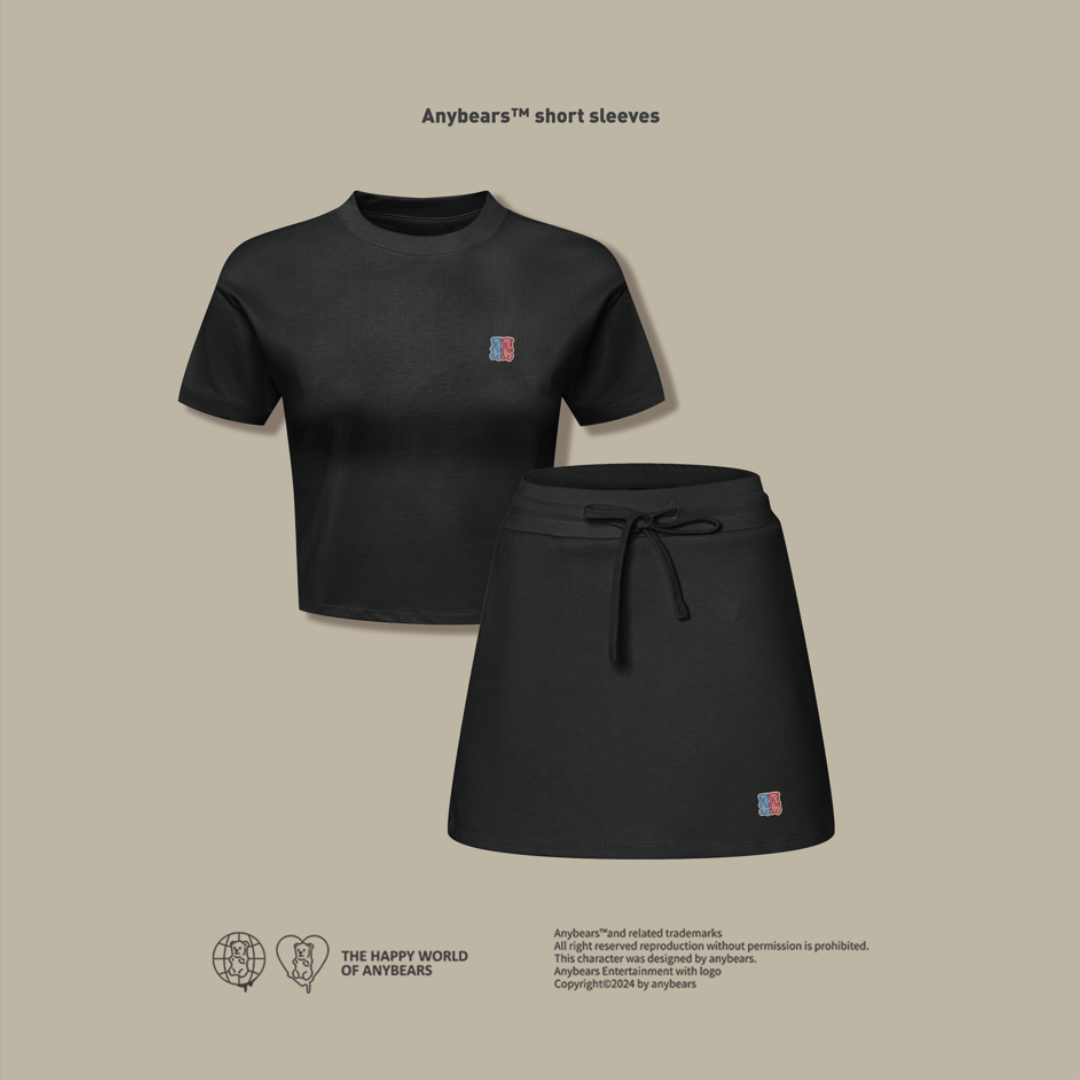ANYBEARS®OG BEAR Cotton Suit OG熊 棉質套裝（短版上衣/短裙）