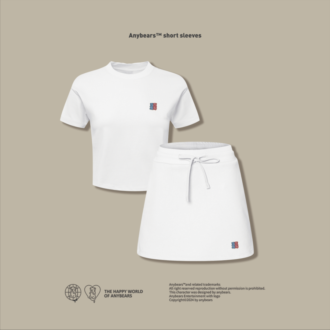 ANYBEARS®OG BEAR Cotton Suit OG熊 棉質套裝（短版上衣/短裙）
