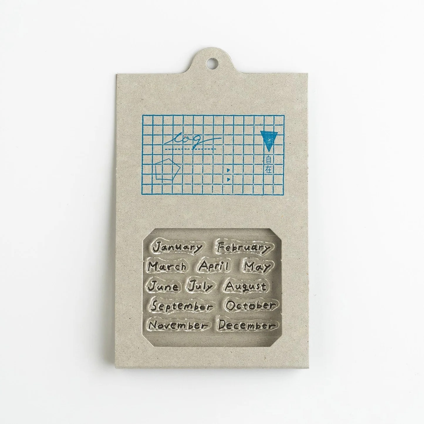 水縞 自在水晶印章 Log｜月份手寫款 01｜JAPAN