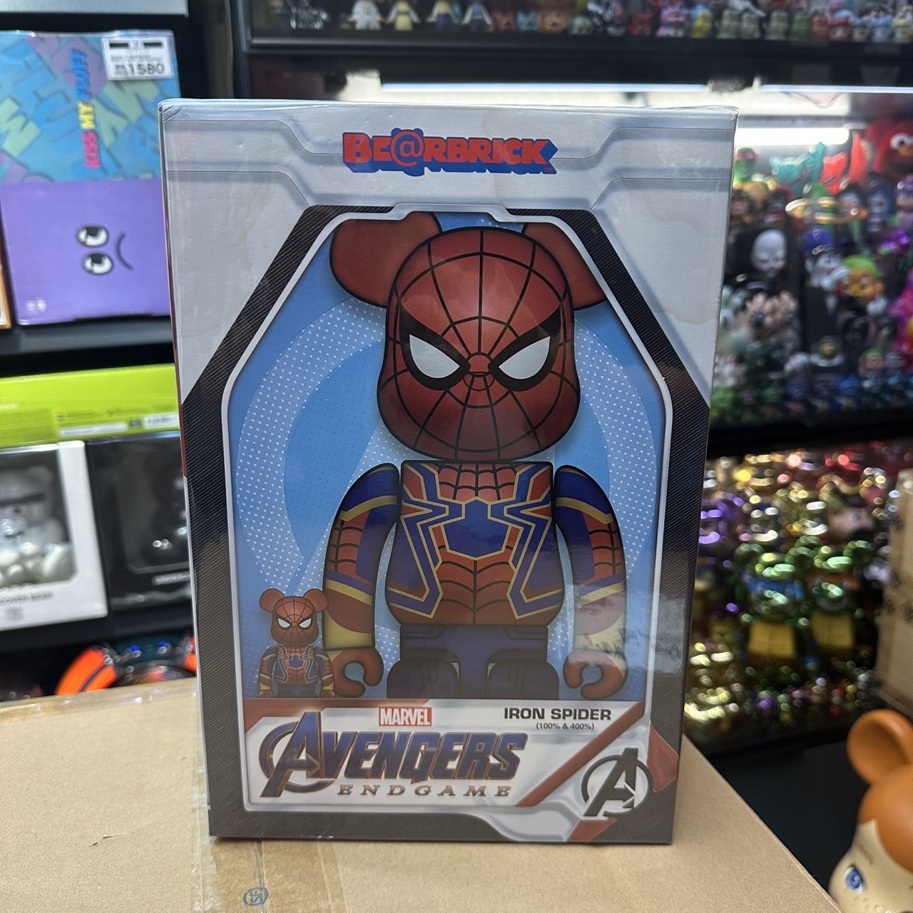 *中古品*『Avengers:Endgame』IRON SPIDER 100％ & 400％ BE@RBRICK