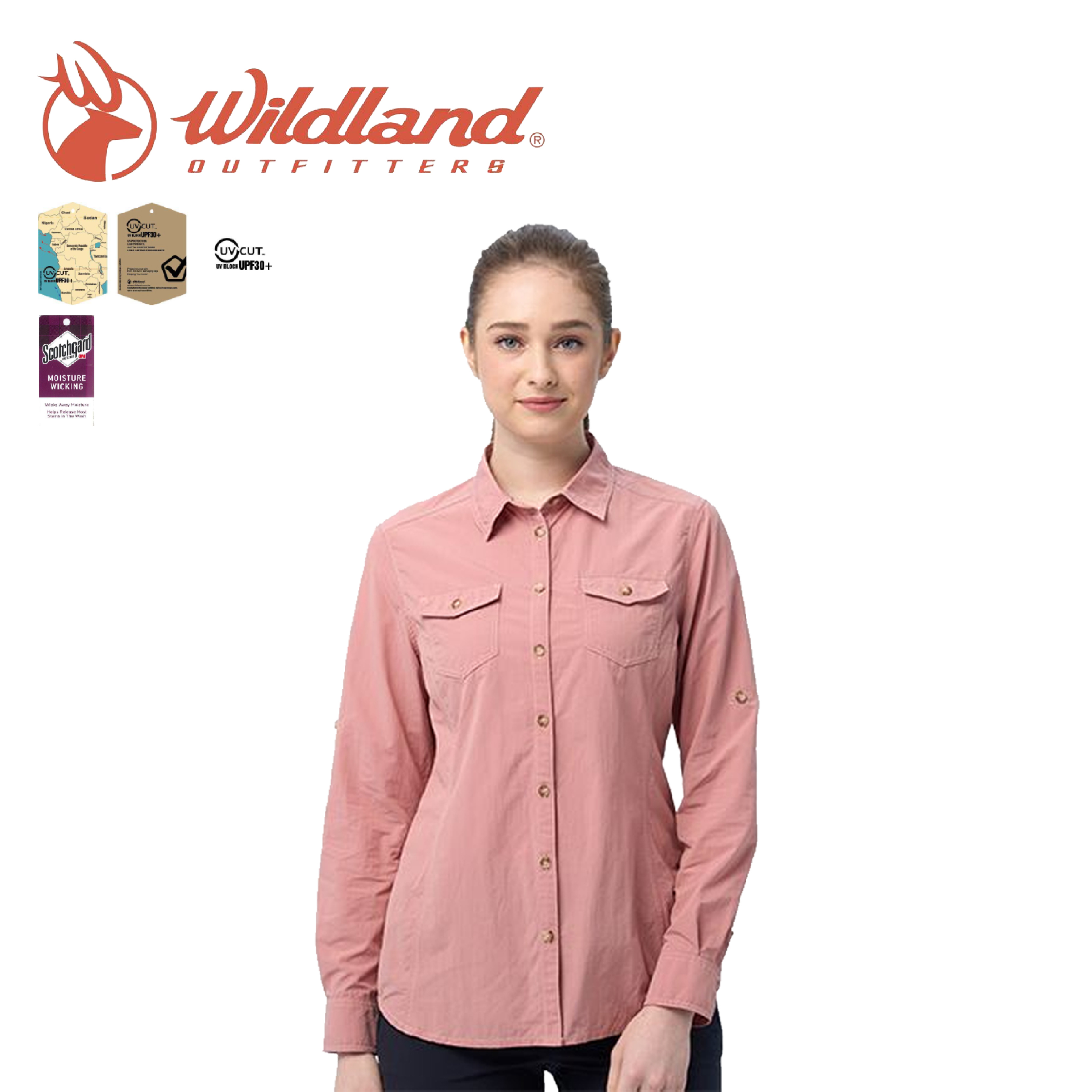 Wildland 荒野 3M透氣快乾抗UV可調節袖襯衫 女款 (4色) 13W1207