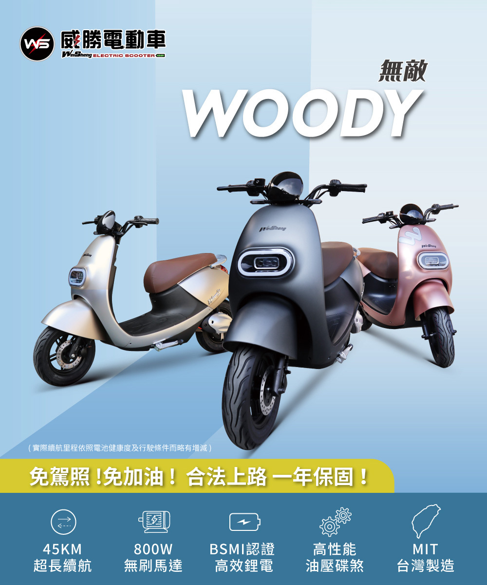 【威勝】TSV50 WOODY 無敵 微型電動二輪車
