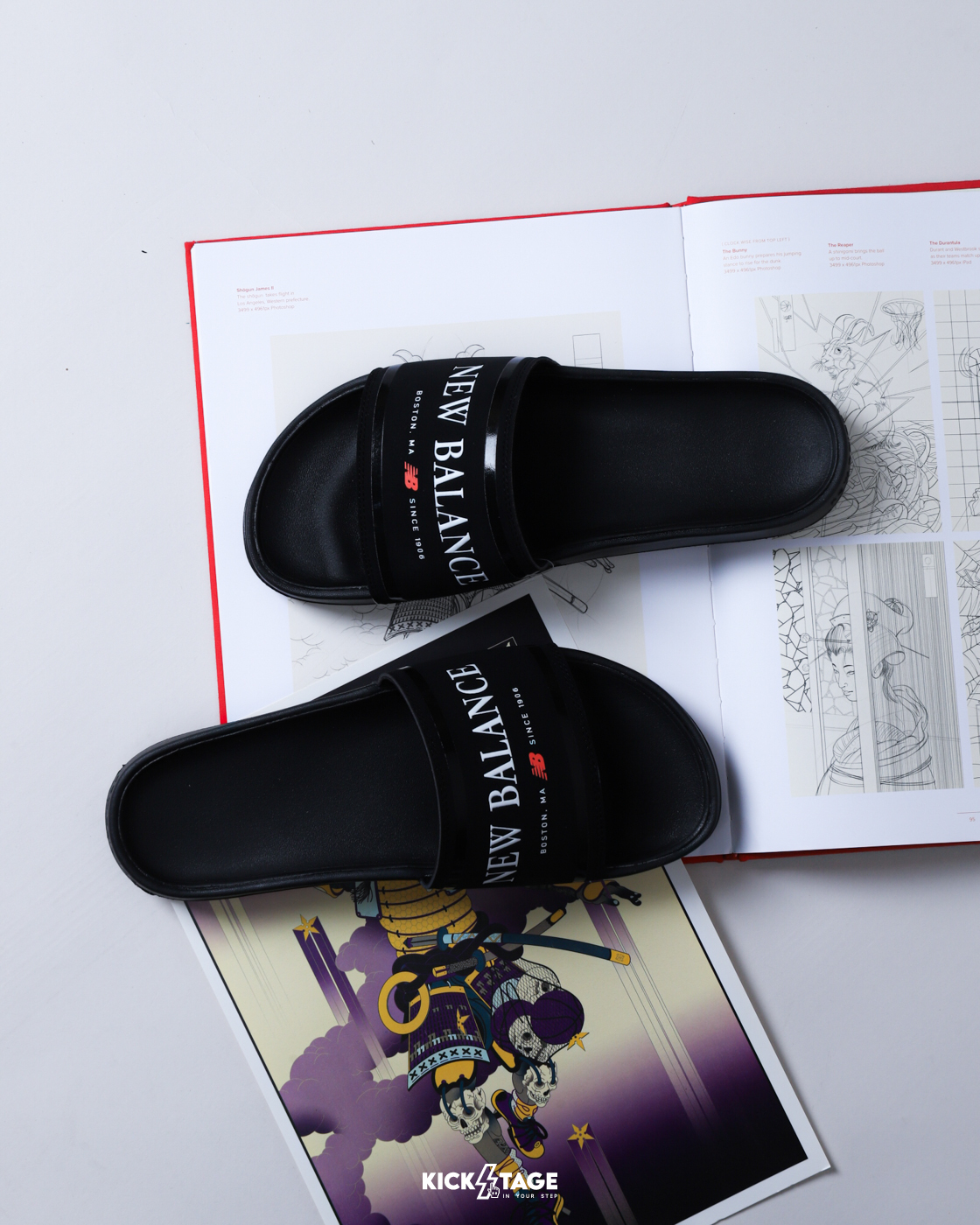 男鞋 NEW BALANCE SLIPPERS 黑色 拖鞋 NB 美式復古 基本拖鞋【SMF200L1】NBS