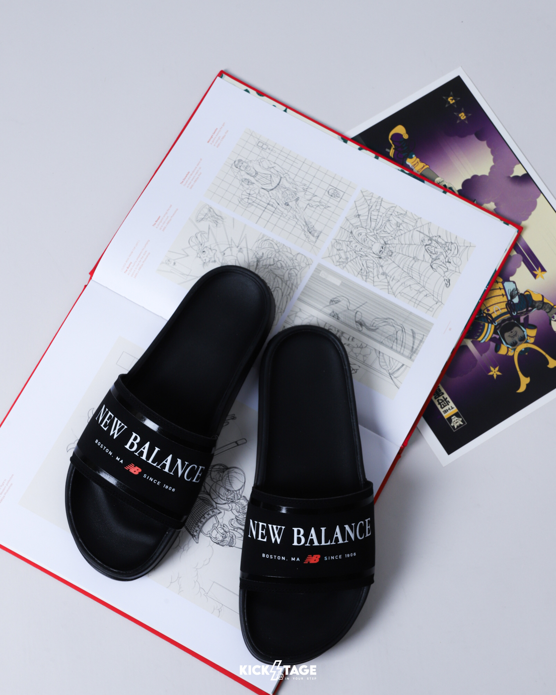 男鞋 NEW BALANCE SLIPPERS 黑色 拖鞋 NB 美式復古 基本拖鞋【SMF200L1】NBS