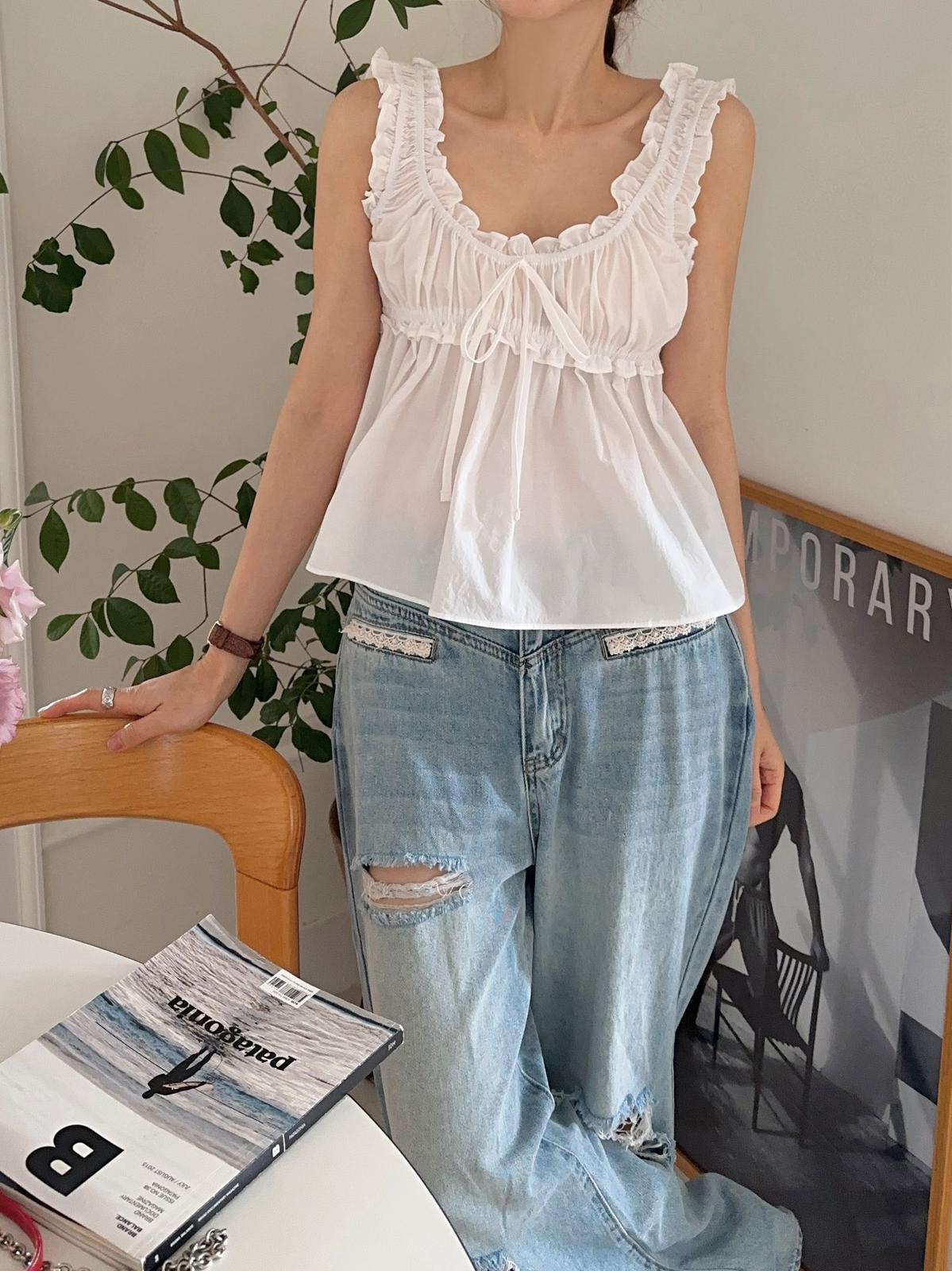 Ruffles娃娃背心(白色)