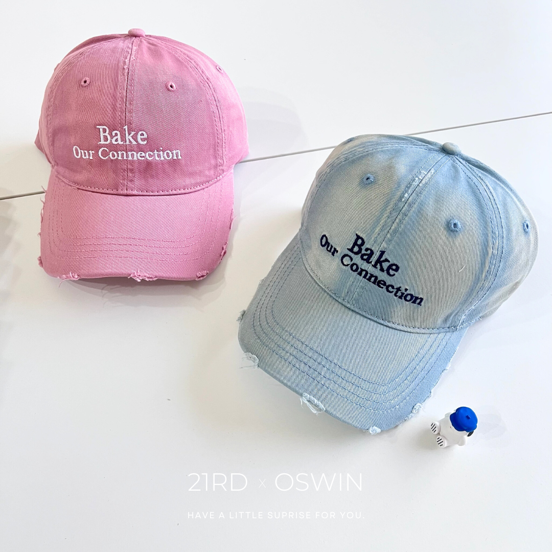韓系 Bake 字母 刷破棒球帽