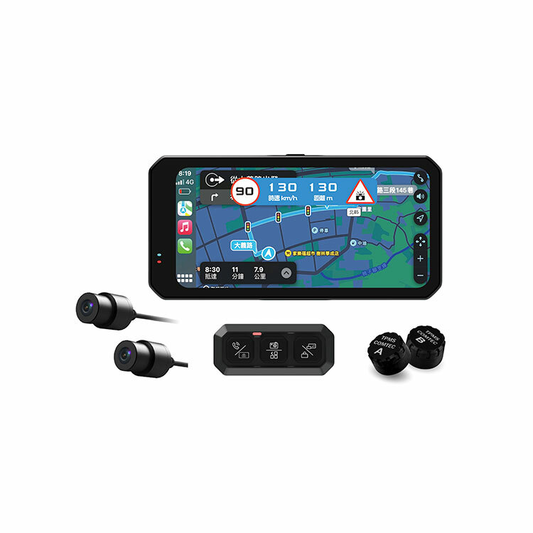 COMTEC CP-1 Carplay 智能儀表 測速提醒 雙鏡頭行車記錄器｜送64g記憶卡(盒裝內)＋送專屬遮陽板