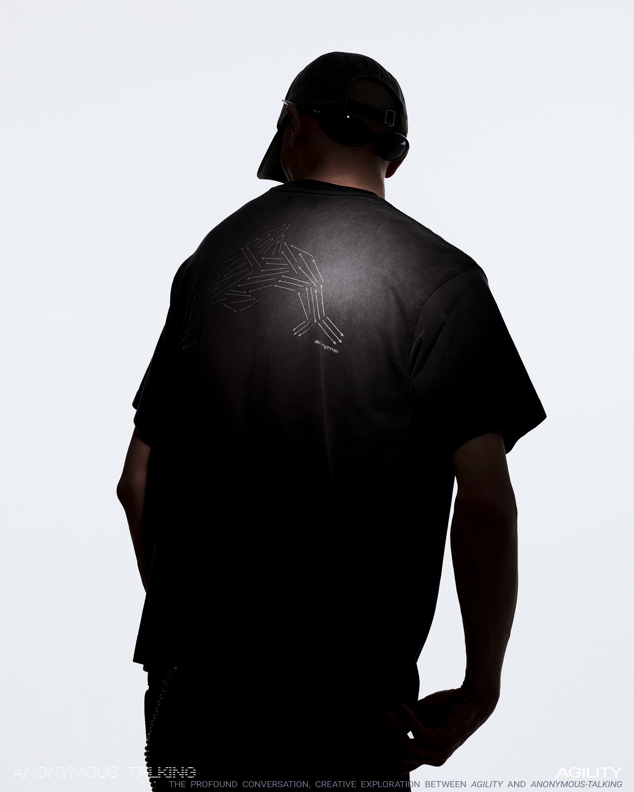 Anonymous Talking x AGILITY｜AA-SS01 – /ˈDA:L.FIN/ Tee (Washed Black)