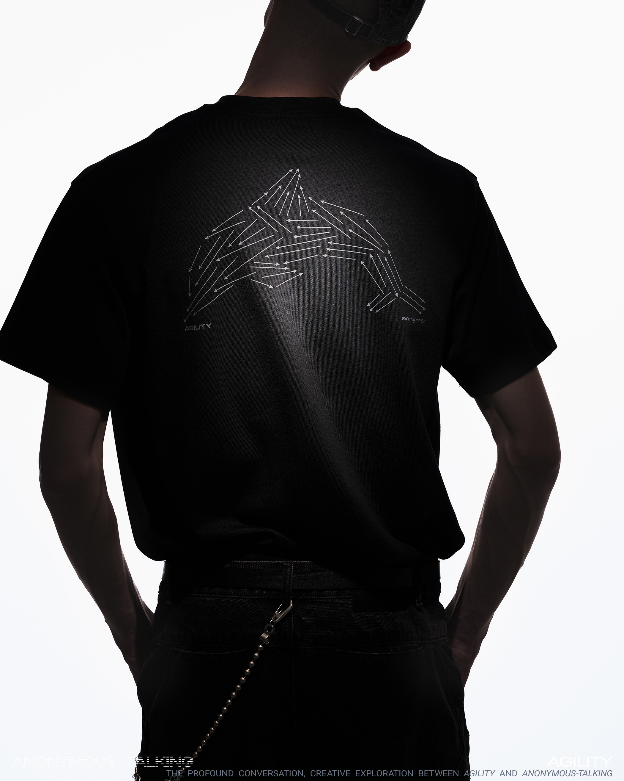 Anonymous Talking x AGILITY｜AA-SS01 – ˈDA:L.FIN Tee (Black)