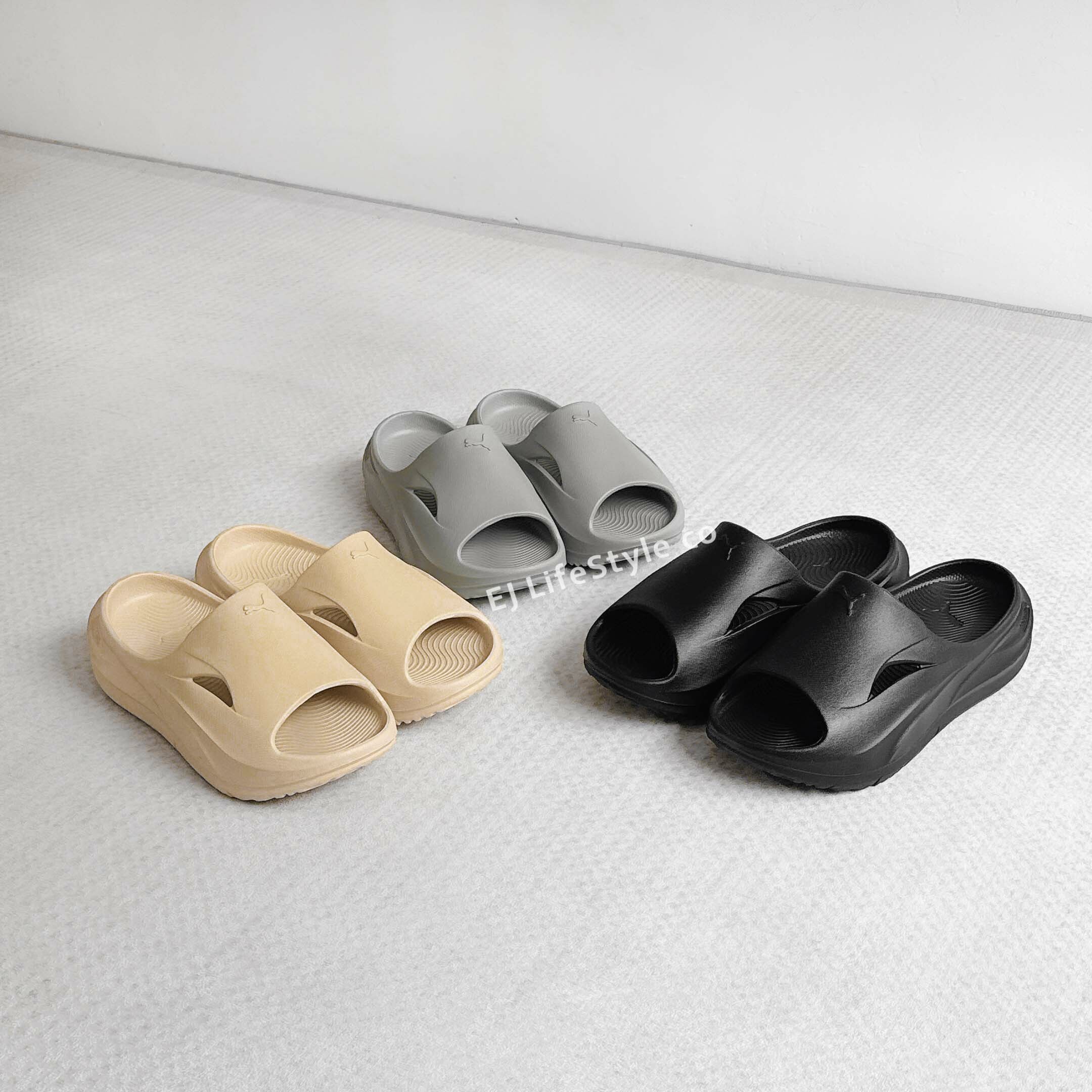 PUMA Softride ZeroG Slide 防水 拖鞋 素面 黑色 灰綠色 奶黃色 / 調貨