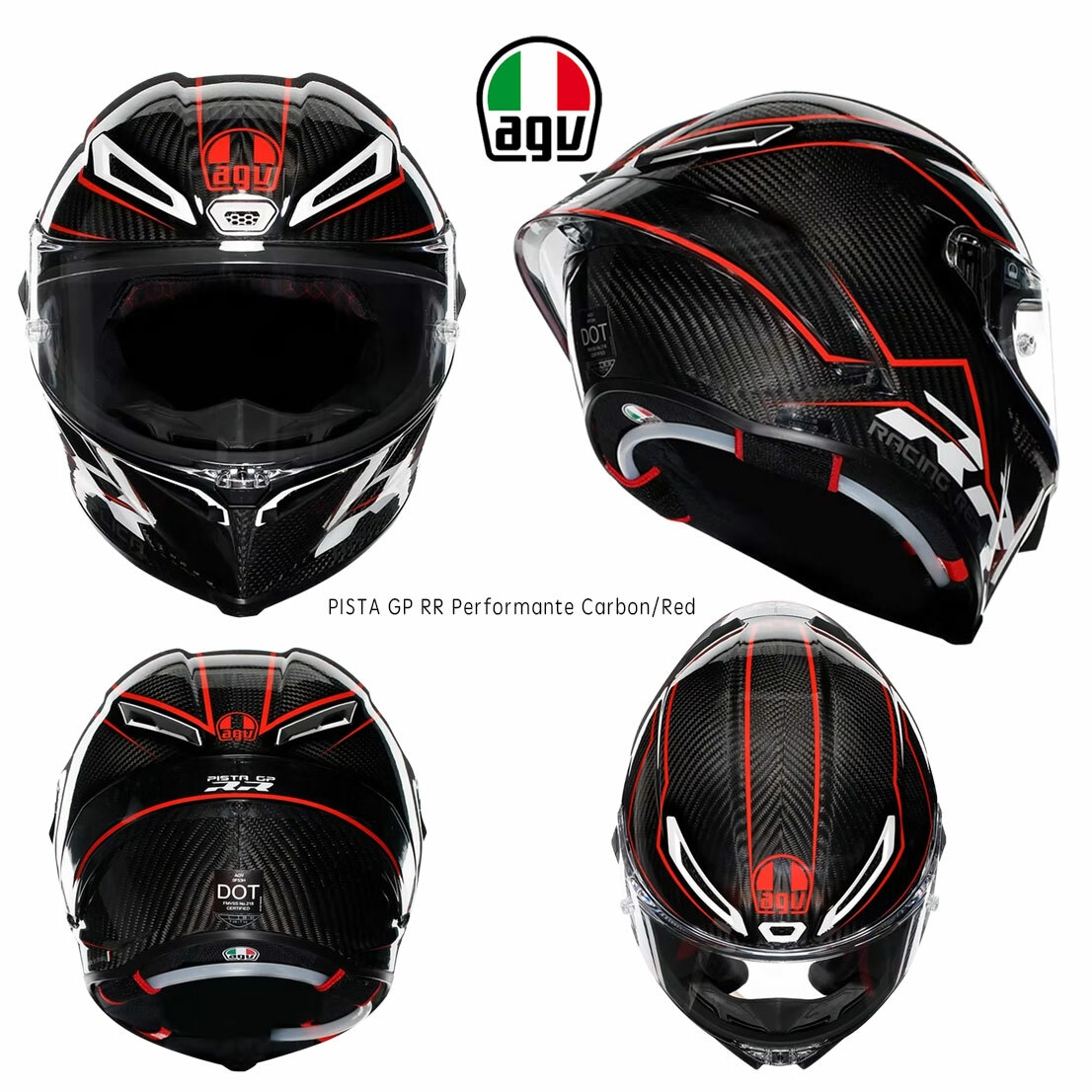AGV PISTA GP RR Performante Carbon/Red 全罩安全帽