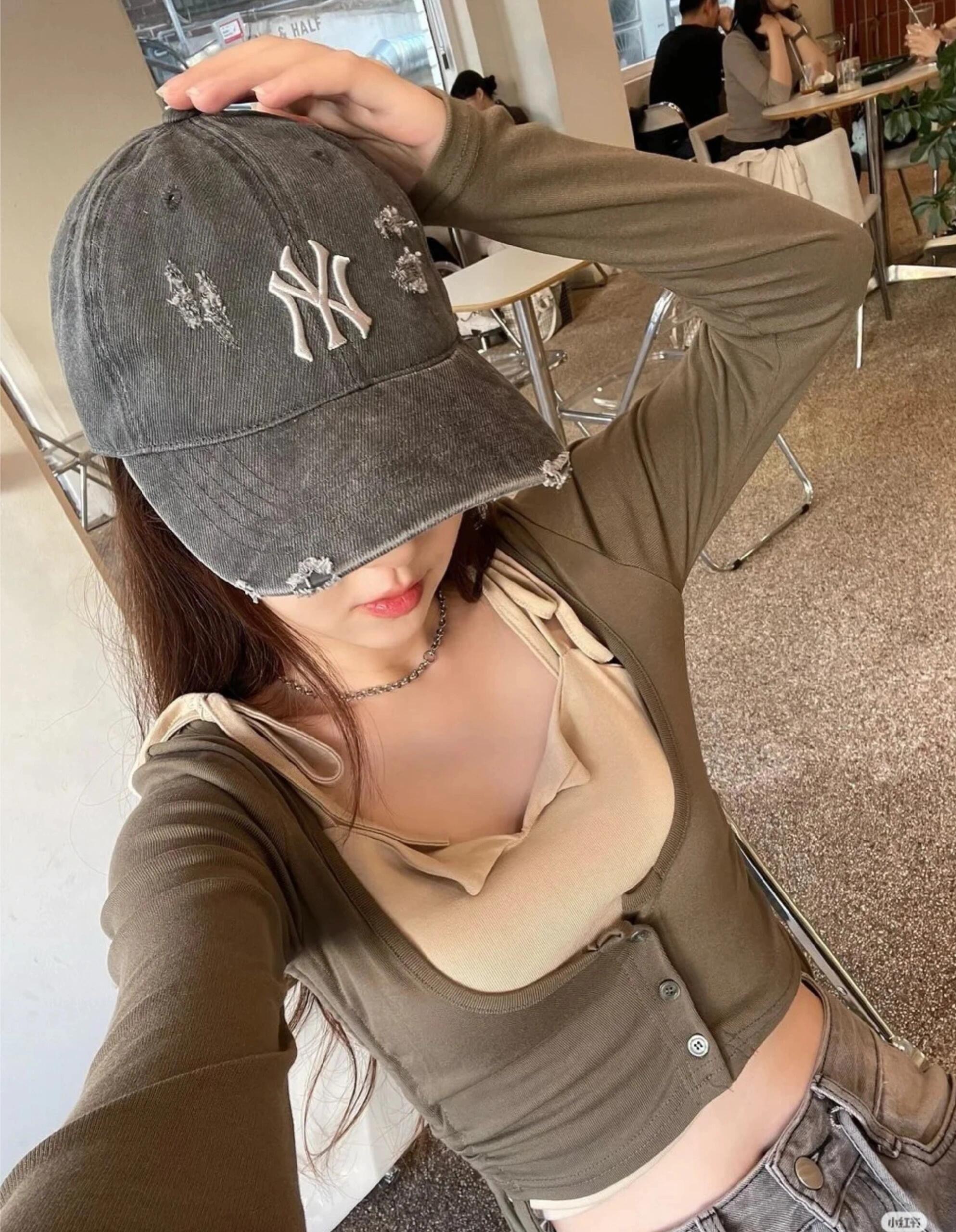 現貨 韓國代購 MLB 復古 破壞 水洗 刷舊 刺繡標誌 NY LA 棒球老帽