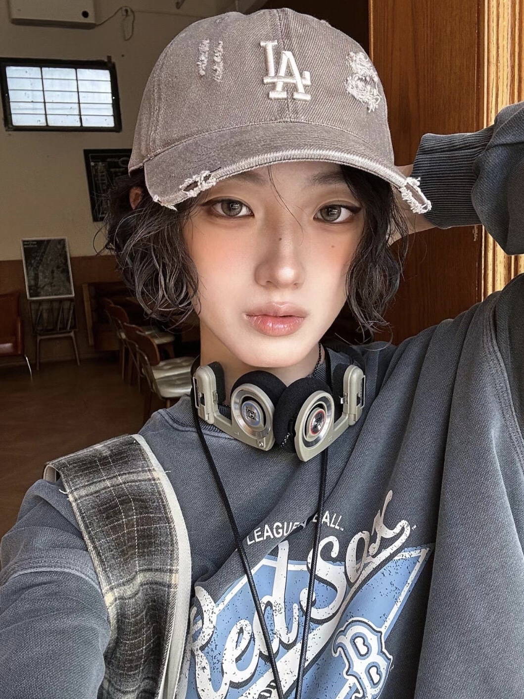 現貨 韓國代購 MLB 復古 破壞 水洗 刷舊 刺繡標誌 NY LA 棒球老帽