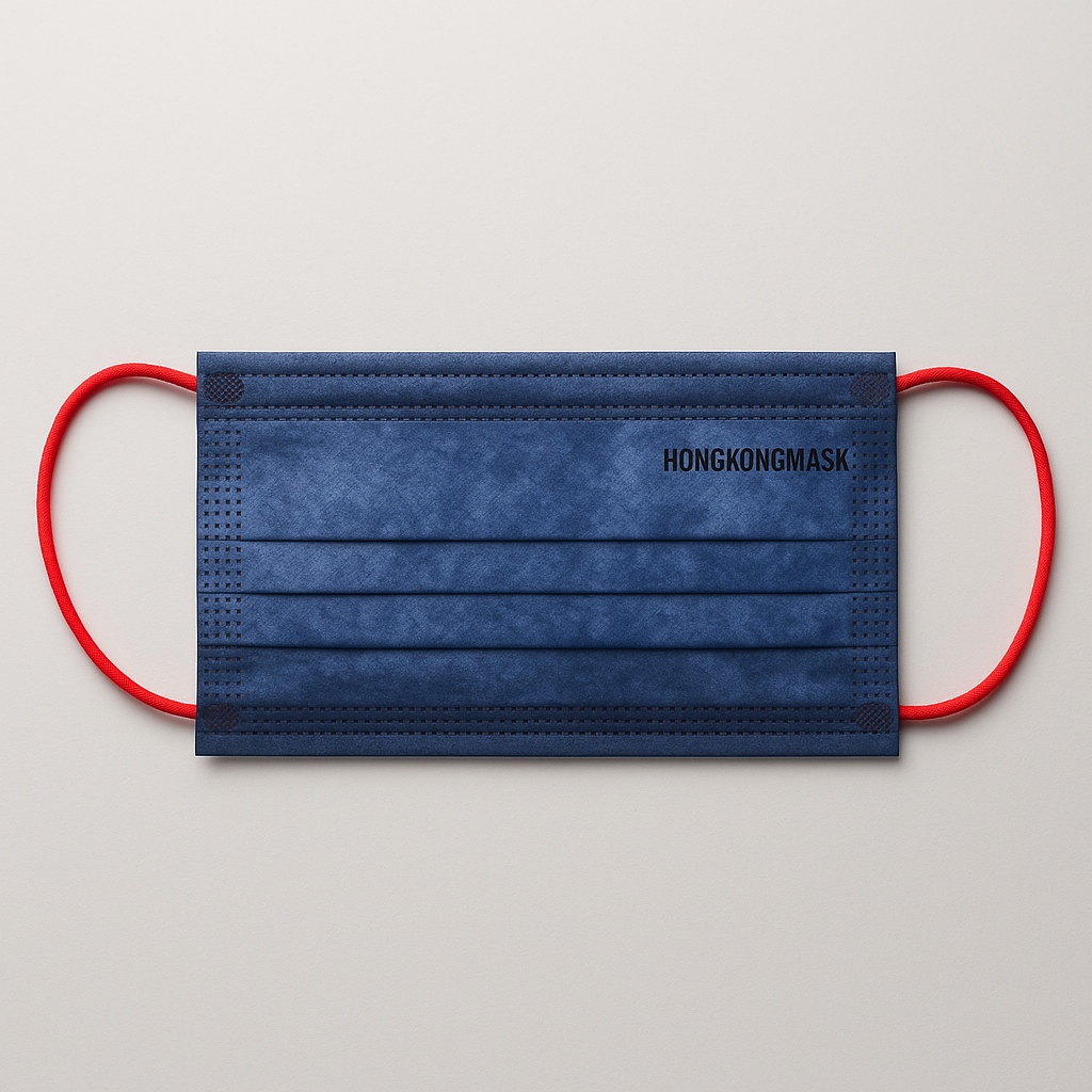 成人口罩(2盒共100片裝) 白色組合系列- 靛藍色 + 白色【香港製造】