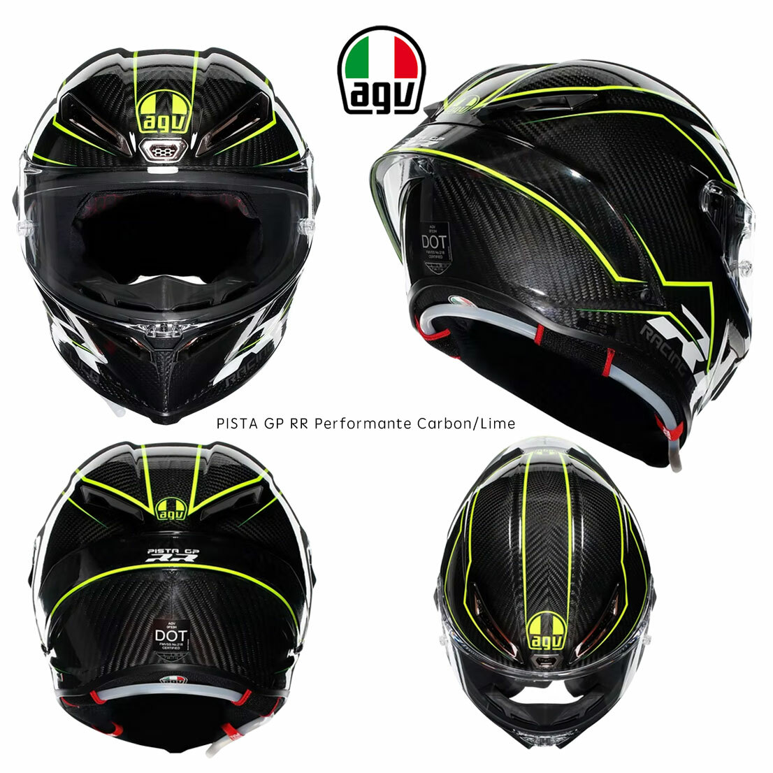 AGV PISTA GP RR Performante Carbon/Lime 全罩安全帽