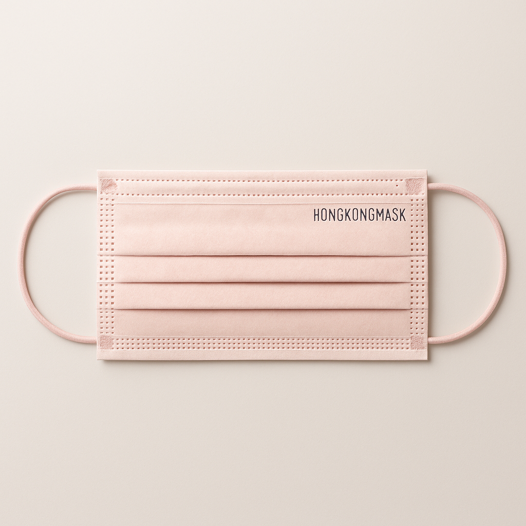 成人口罩 (18片裝) - 蝦粉色 - 175mm x 95mm【香港製造】