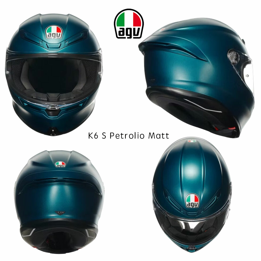 AGV K6S Petrolio Matt 素色 全罩安全帽 石油綠