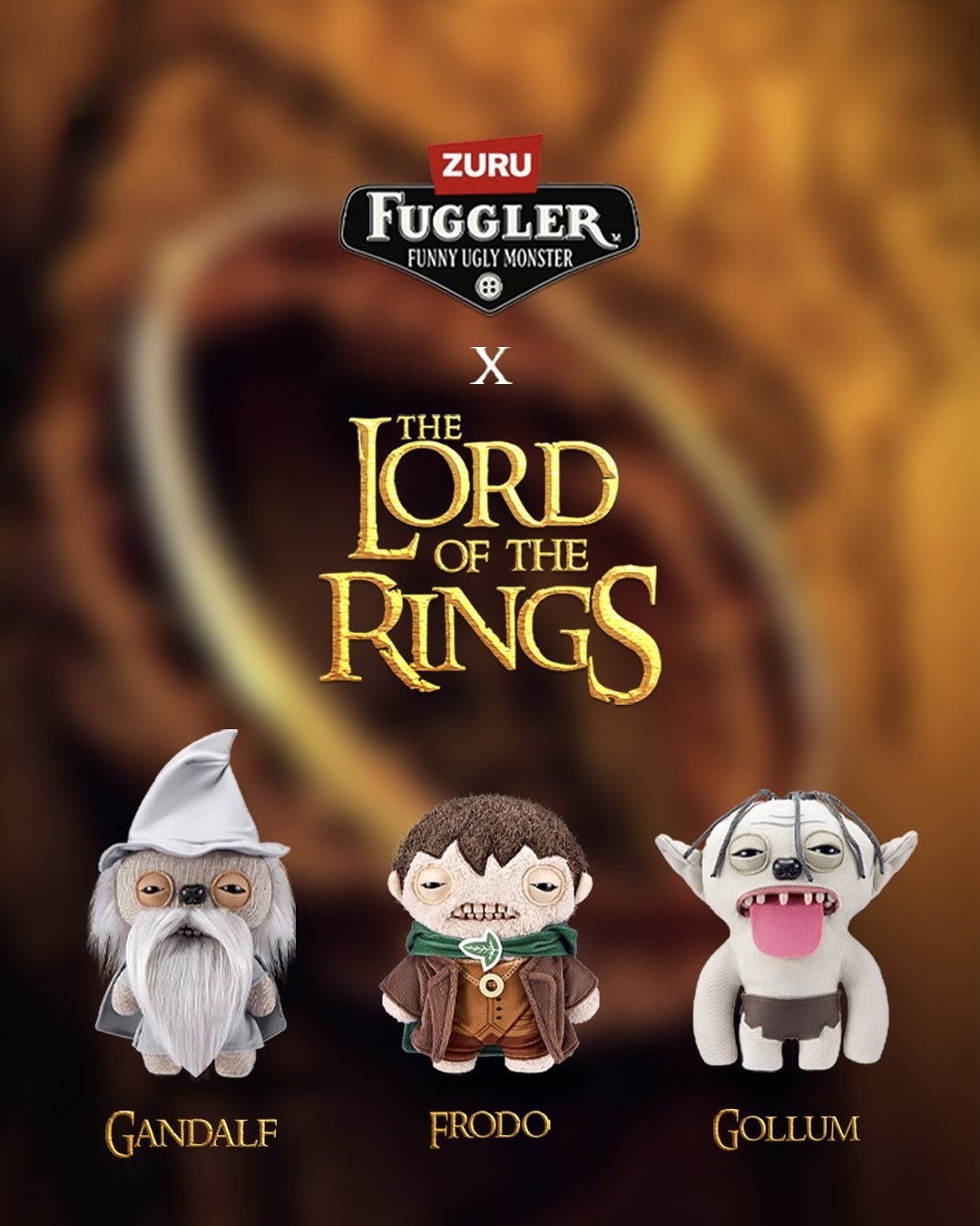 <正版授權>FUGGLER 牙齒怪 放克牙寶 9吋 魔戒系列 Gandalf/Sméagol/Frodo