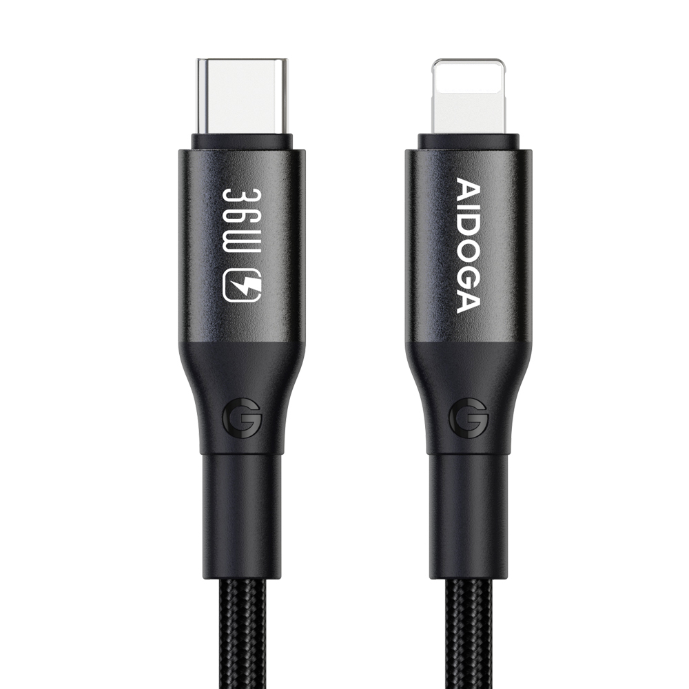AIDOGA 艾迪伽 PD/Lightning/Type-C/iPhone充電線傳輸線快充線 36W 爵士系列 1.2M