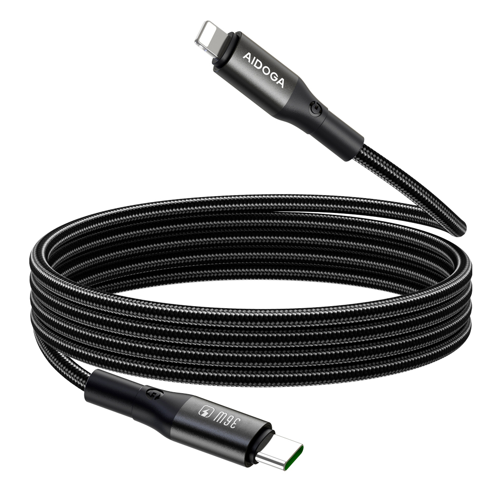 AIDOGA 艾迪伽 PD/Lightning/Type-C/iPhone充電線傳輸線快充線 36W 爵士系列 2M