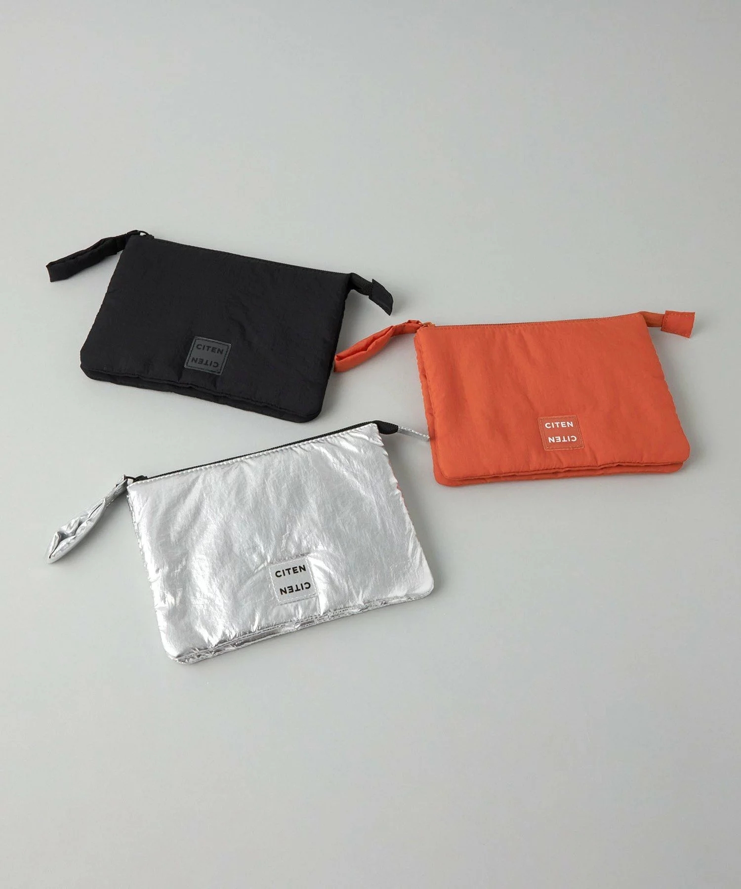 Citen 小香風 銀色 日本 3色 雙層 夾層 化妝包 收納包 小包
